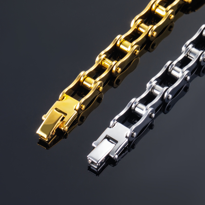 Customized Motorcycle Chain Bracelet Silver With Street Luxury Shine - Image 4