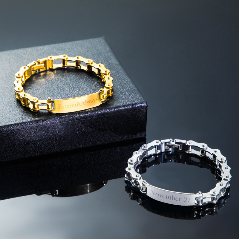 Customized Motorcycle Chain Bracelet Silver With Street Luxury Shine - Image 6