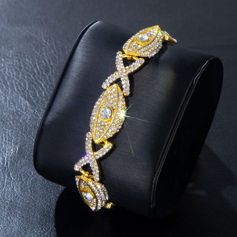 Iced Out Evil Eyes With Infinity Chain In Gold With Street Luxury Shine - Image 4
