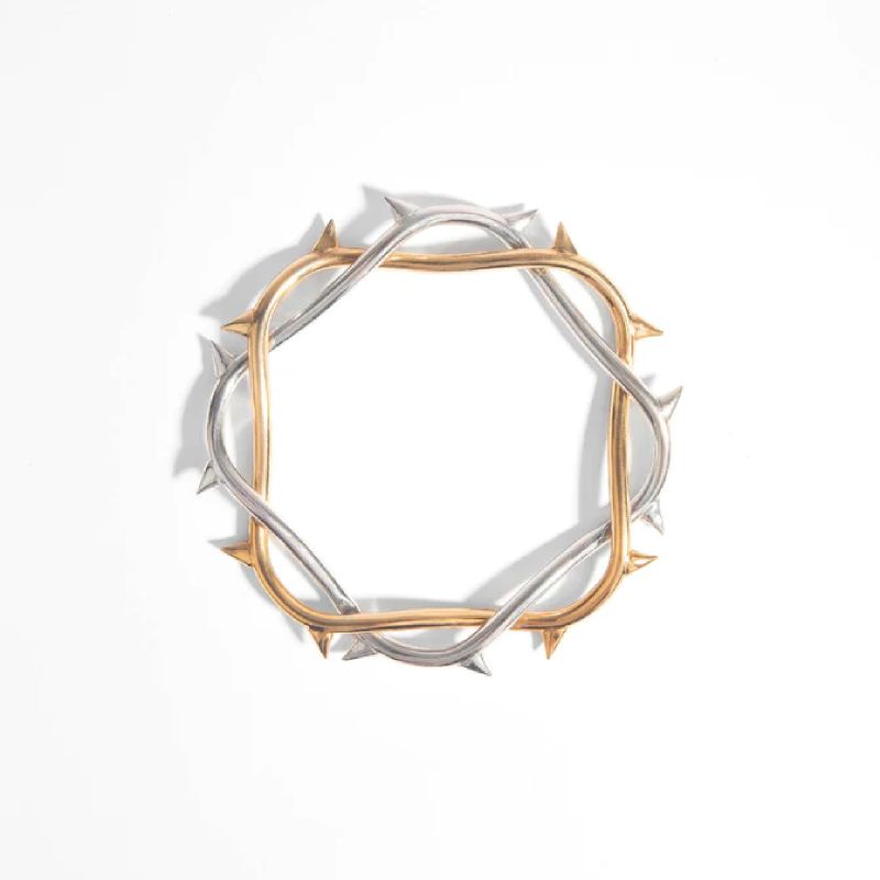 Crown Of Thorns Bangle Bracelet Bold Statement Style With Street Luxury - Image 3