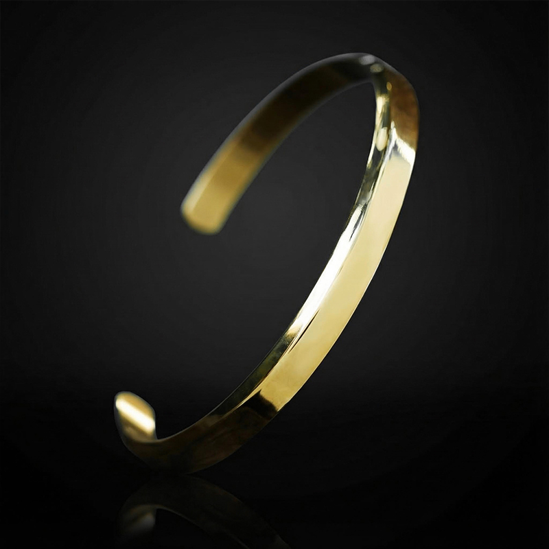 Simple And Stylish 6mm Stainless Steel Open Bracelet Silver - Image 7
