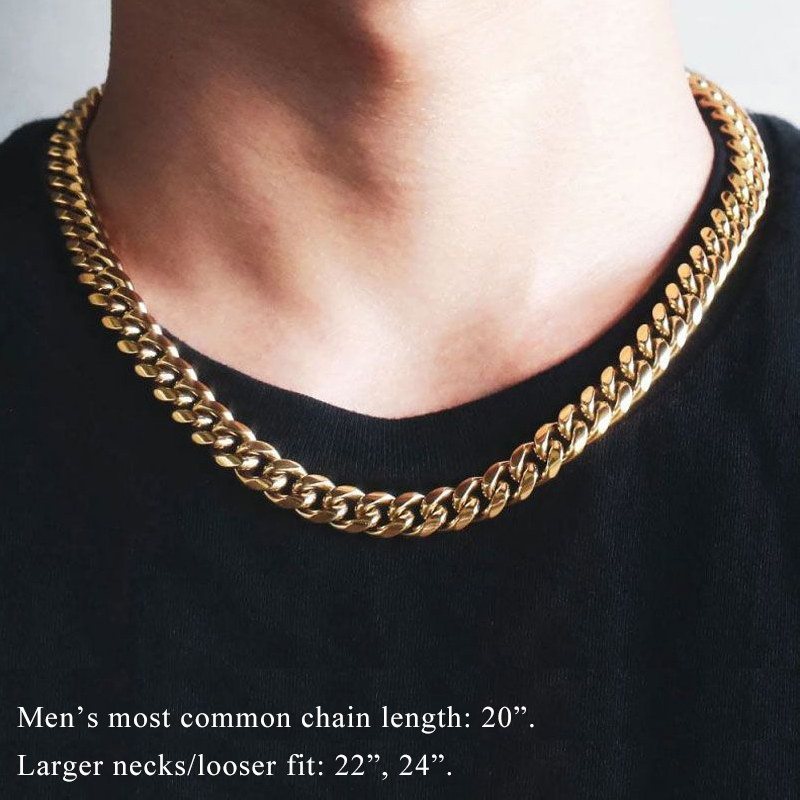 10mm Stainless Steel Cuban Chain In Gold With Street Luxury Shine - Image 3