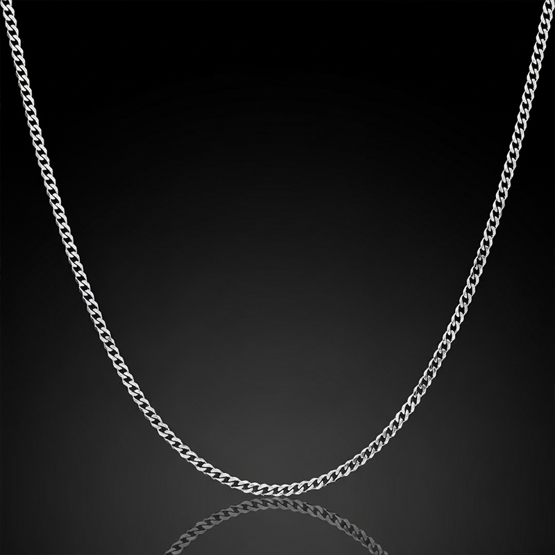 2.5mm Diamond-cut Stainless Steel Cuban Chain With Iced Out Shine - Image 3