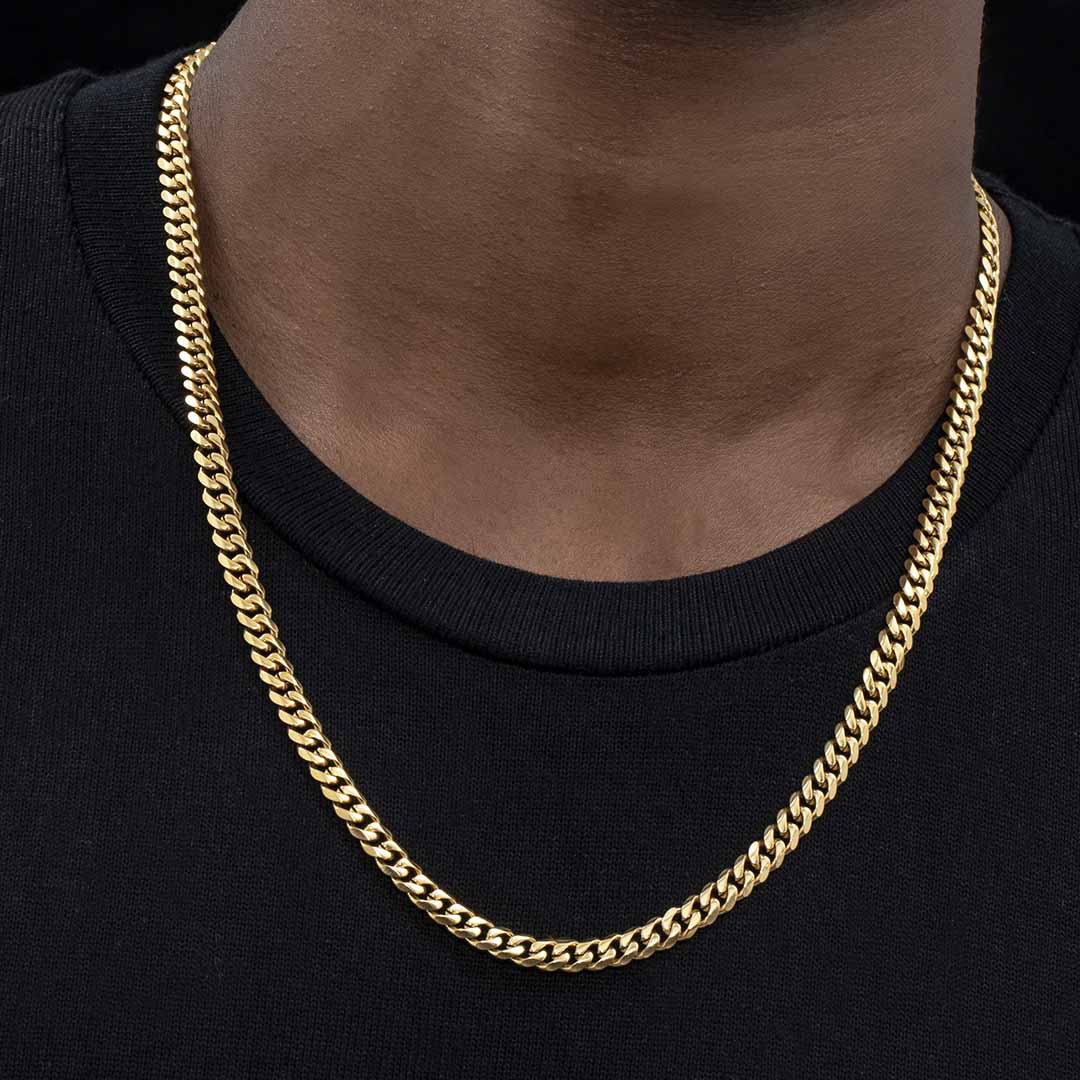 6mm Diamond-cut Cuban Chain In Gold Iced Out With Street Luxury Shine