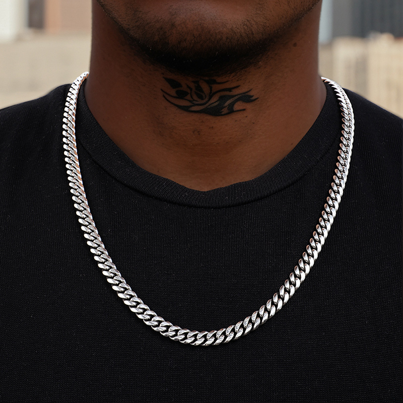 6mm Diamond-cut Stainless Steel Cuban Chain With Street Luxury Shine