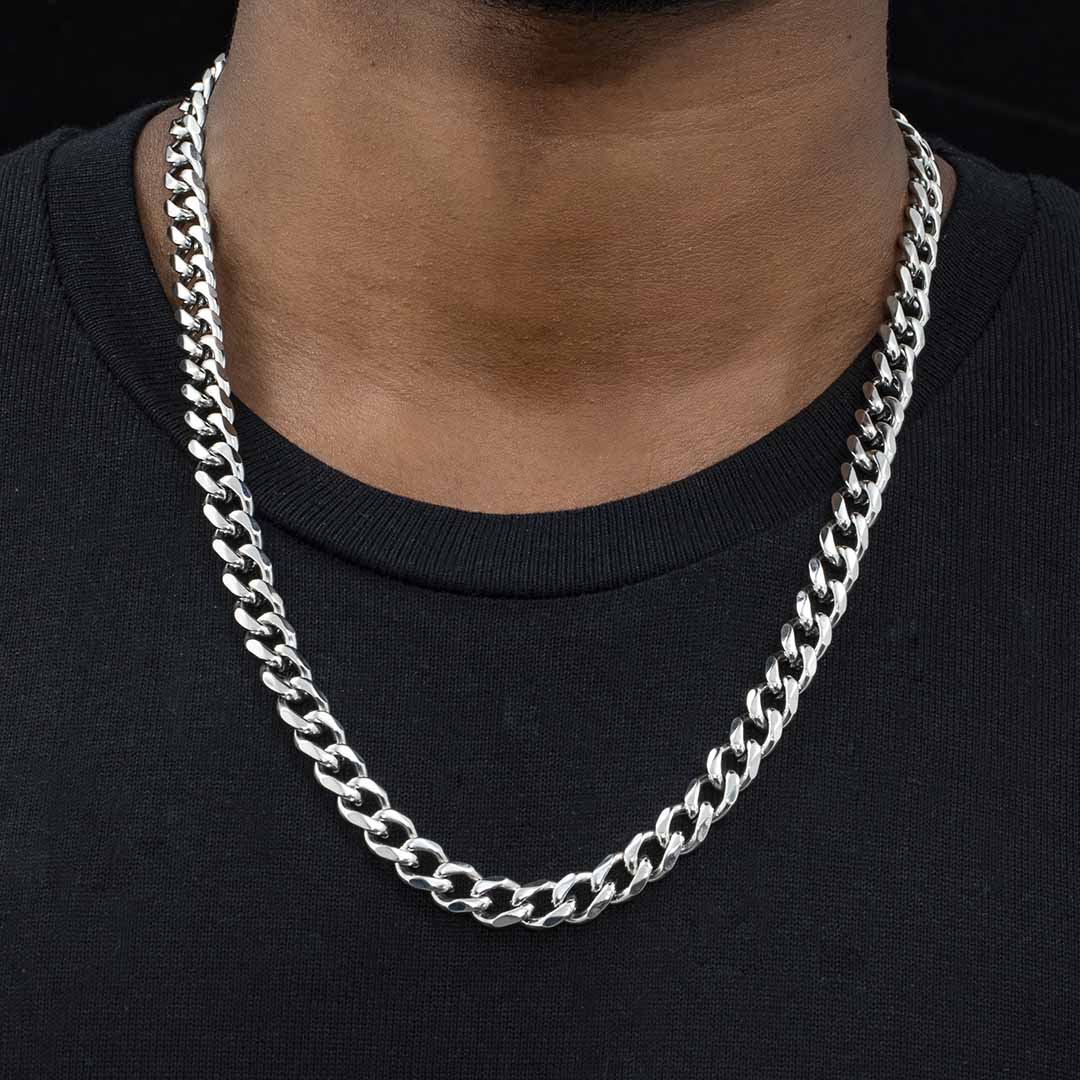 9mm Diamond-cut Stainless Steel Cuban Chain With Street Luxury Shine