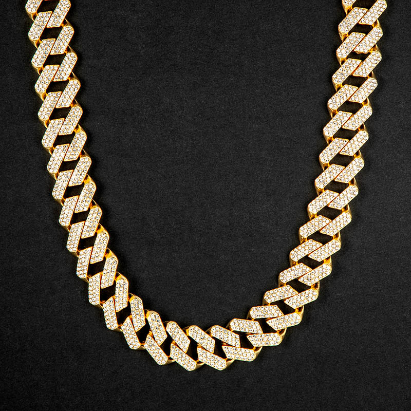 Iced Out 20mm Miami Cuban Chain With Big Box Clasp With Street Luxury Shine - Image 4