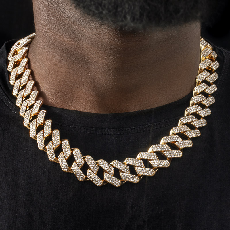 Iced Out 20mm Miami Cuban Chain With Big Box Clasp With Street Luxury Shine - Image 5