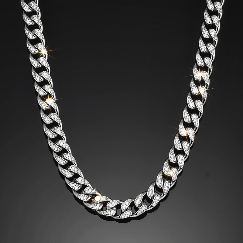 Iced Out 10mm Teardrop Miami Cuban Chain Gold With Street Luxury Shine - Image 3