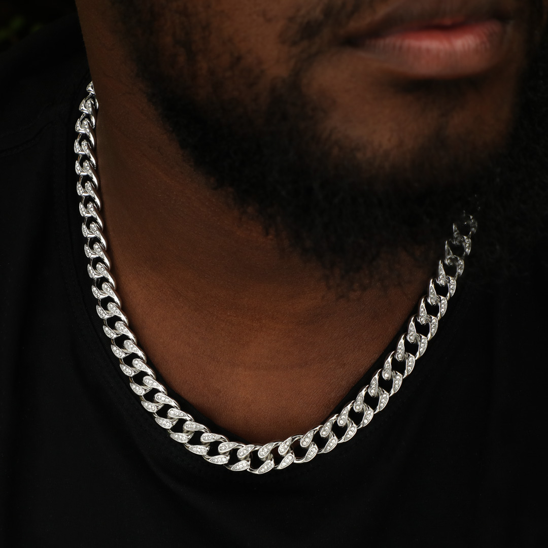 Iced Out 10mm Teardrop Miami Cuban Chain Gold With Street Luxury Shine - Image 4