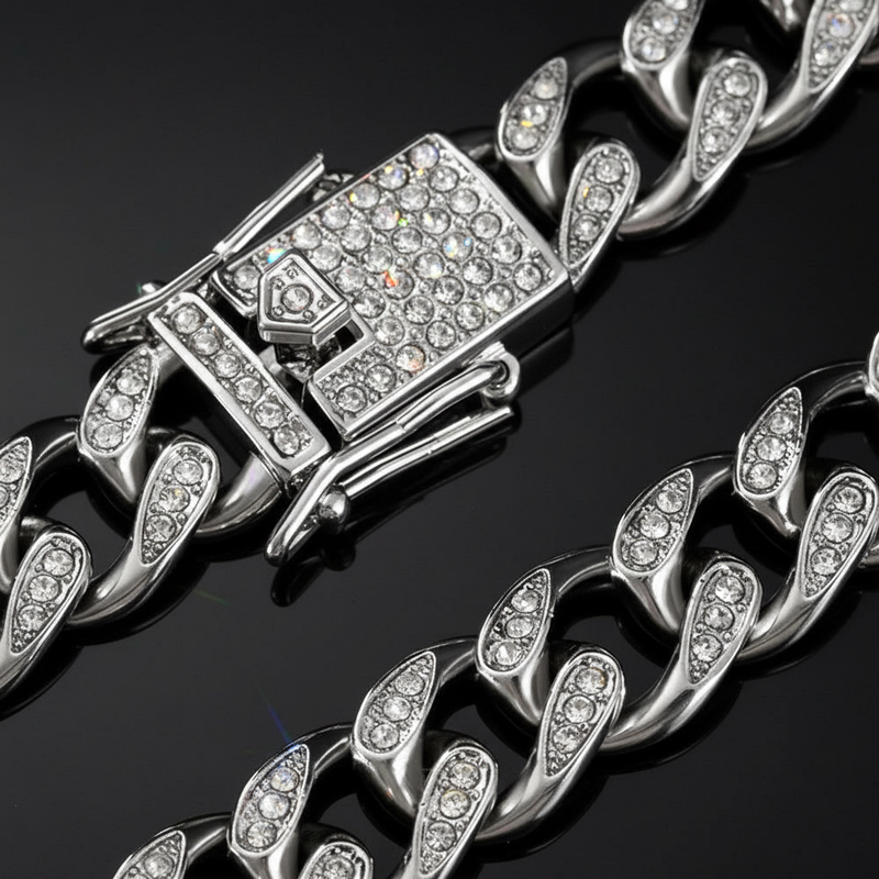 Iced Out 10mm Teardrop Miami Cuban Chain Gold With Street Luxury Shine - Image 6