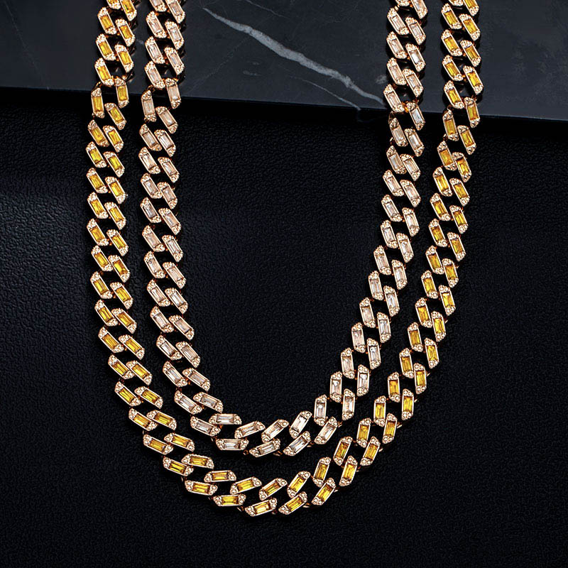 11mm Baguette Cut Cuban Chain In Gold Made For Street Luxury Energy
