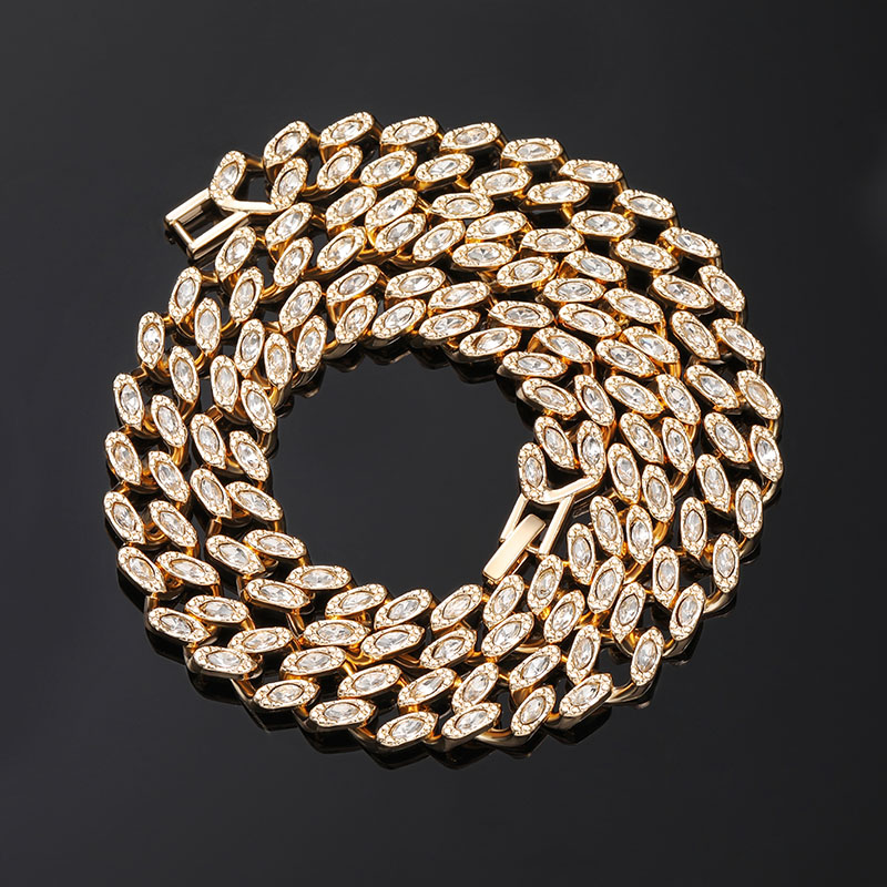 11mm Marquise Cut Cuban Chain Gold With Bold Statement Appeal - Image 4