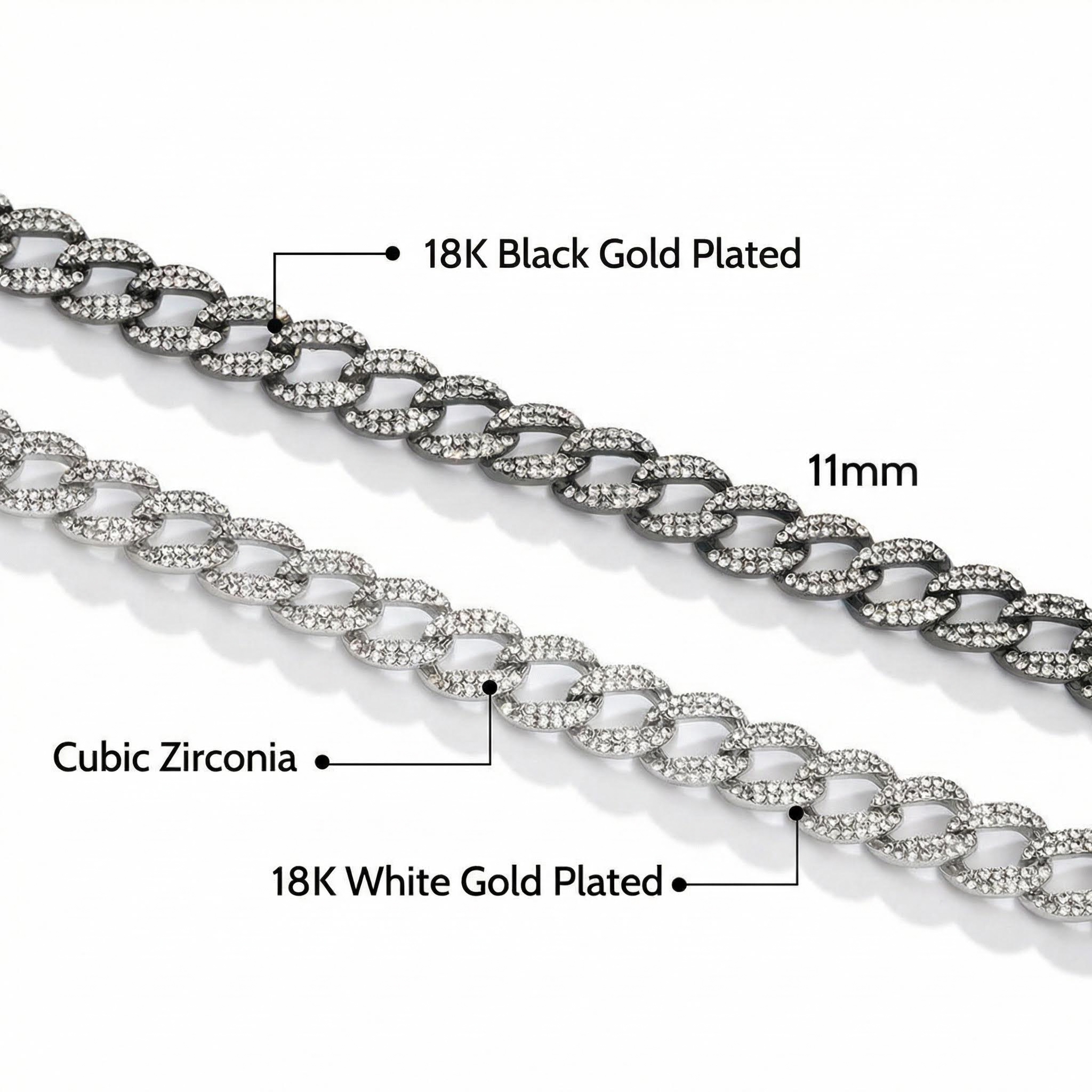 11mm Iced Out Curb Cuban Chain Gold With Street Luxury Shine - Image 5