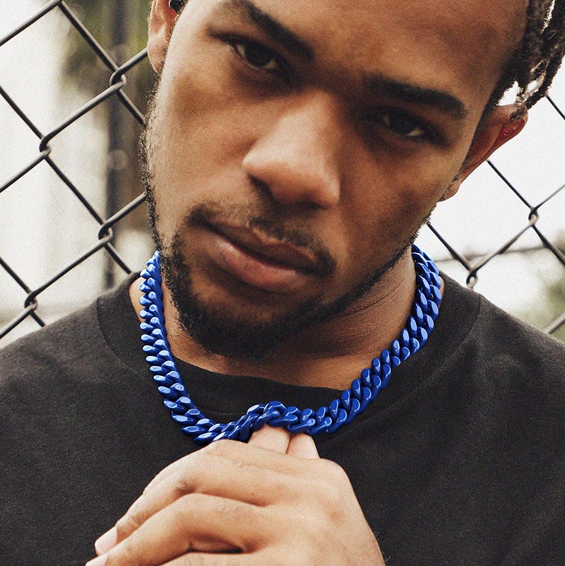 13mm Titanium Steel Lacquered Miami Cuban Link Chain Cuban Chain - Image 7