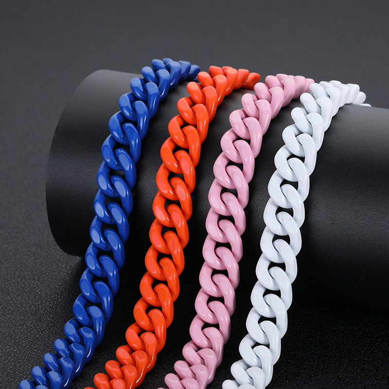 13mm Titanium Steel Lacquered Miami Cuban Link Chain Cuban Chain