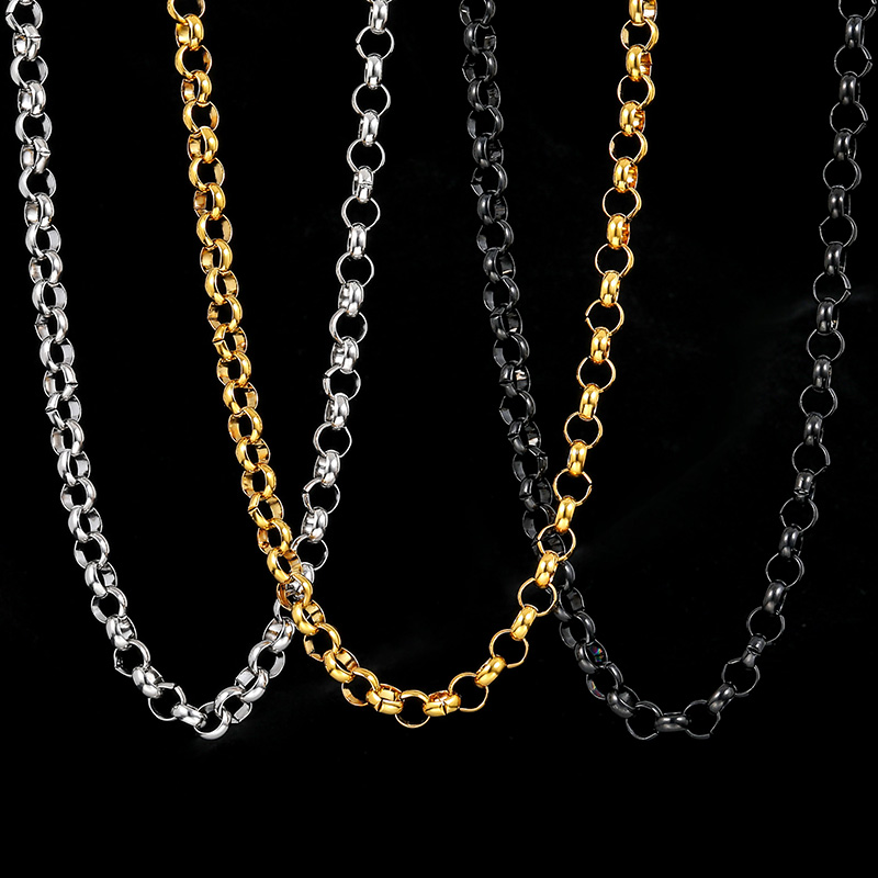 8mm Stainless Steel Rolo Chain Bold Statement Style With Street Luxury