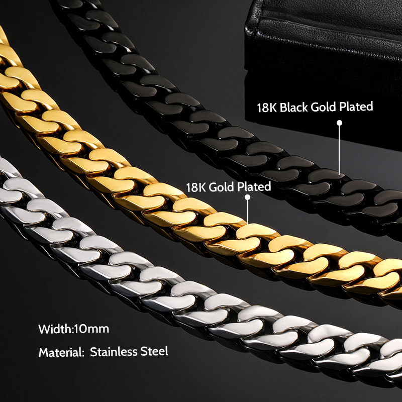 10mm Stainless Steel Miami Cuban Link Chain Silver With Street Luxury Shine - Image 5