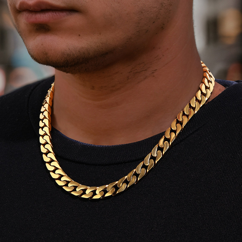 10mm Stainless Steel Miami Cuban Link Chain Silver With Street Luxury Shine