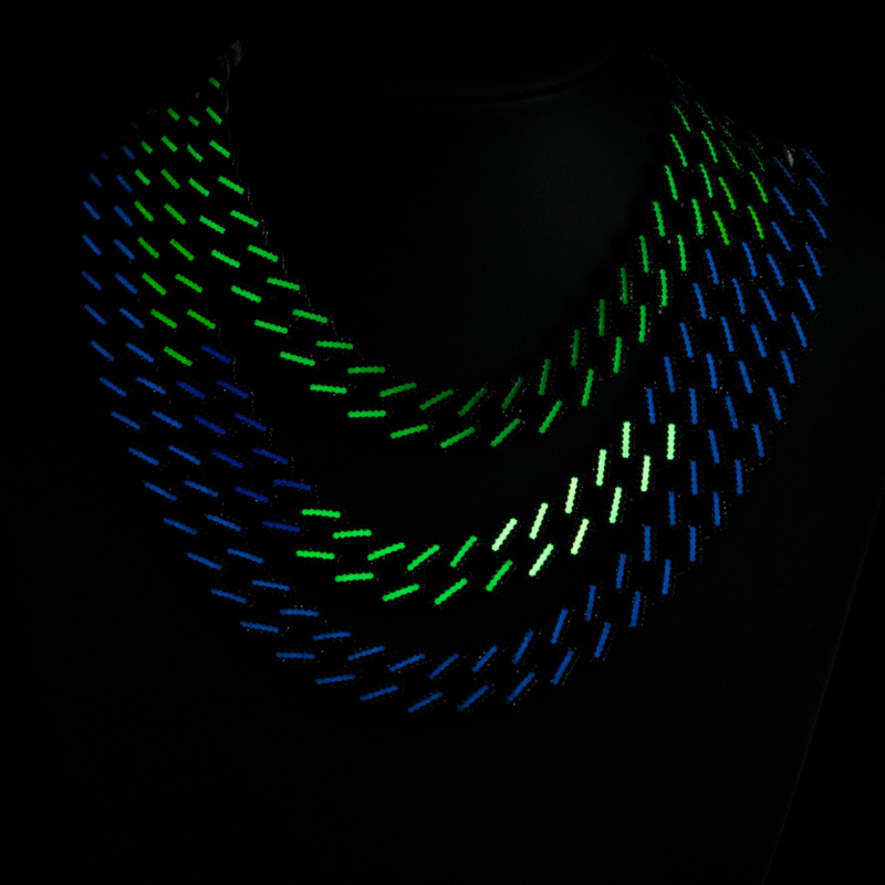 15mm Iced Out Glow In The Dark Green/blue/multi-color Enamel Miami Cuban - Image 3