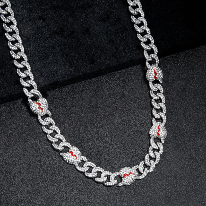 13mm Iced Out Broken Heart Cuban Chain Gold With Street Luxury Shine - Image 4