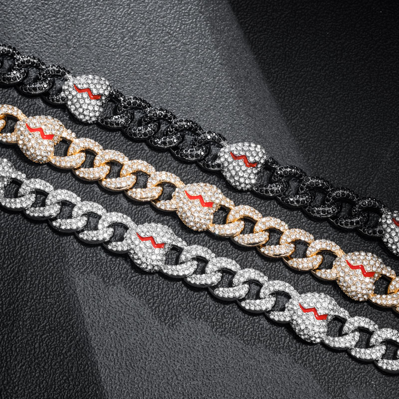 13mm Iced Out Broken Heart Cuban Chain Gold With Street Luxury Shine - Image 5