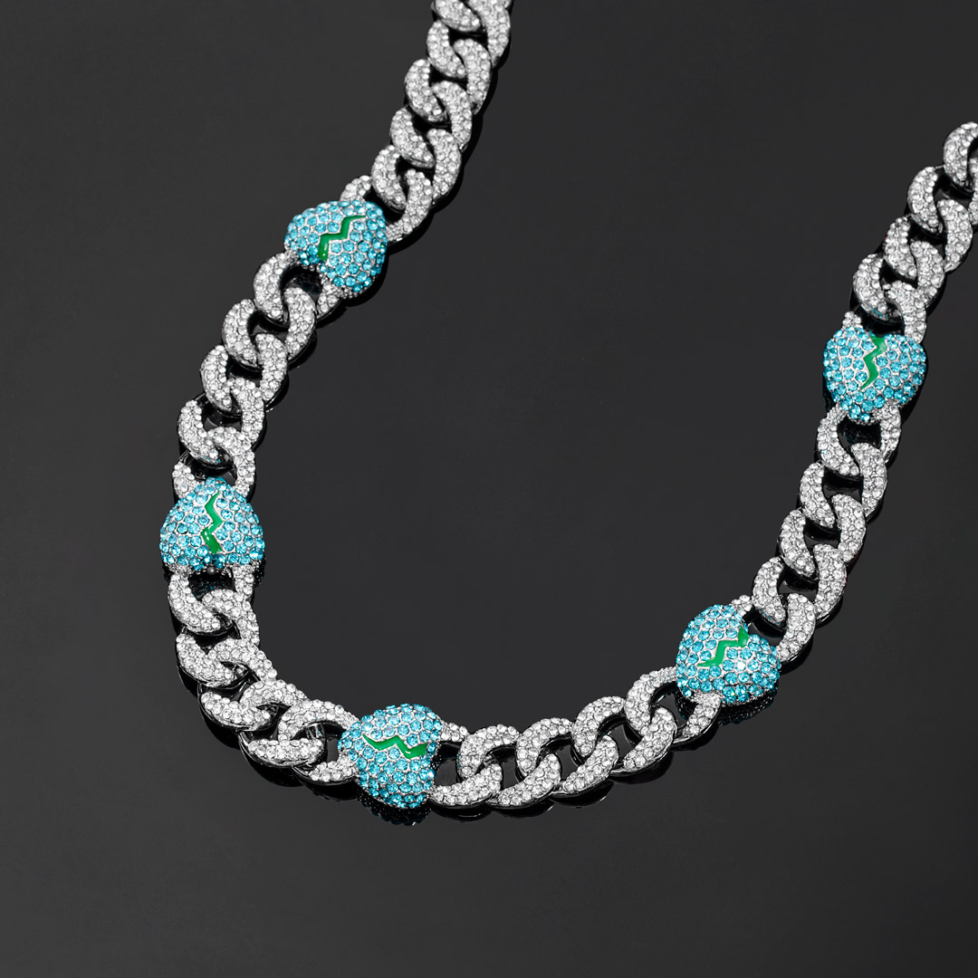 13mm Glowing Iced Out Broken Heart Cuban Chain With Street Luxury Shine - Image 5
