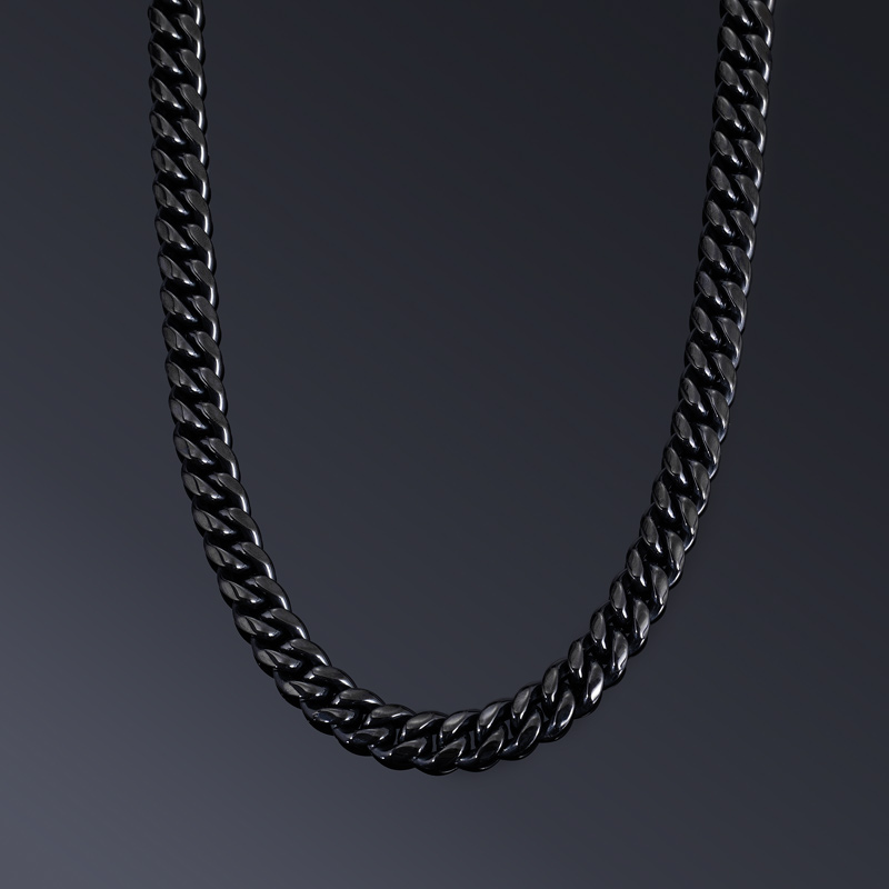 10mm Stainless Steel Cuban Chain In Black Gold With Street Luxury Shine - Image 5