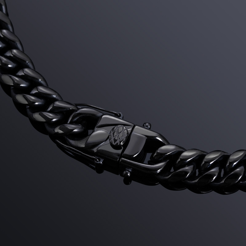 10mm Stainless Steel Cuban Chain In Black Gold With Street Luxury Shine - Image 6