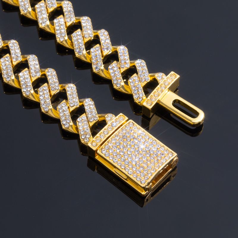 Blue Bat Prong Cuban Chain In Gold Iced Out With Street Luxury Shine - Image 5