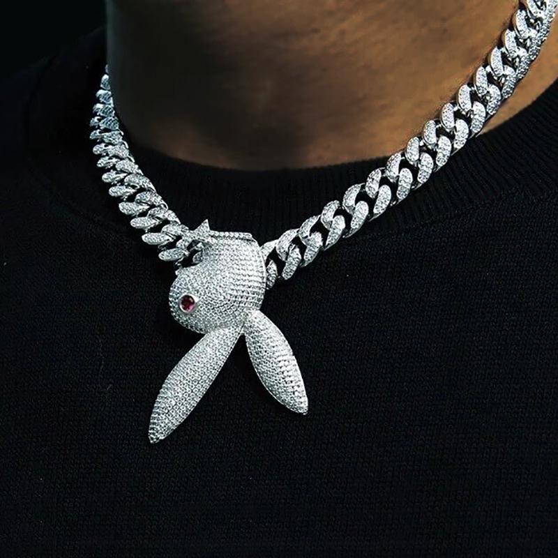 Upside Down Bunny Cuban Chain Gold With Bold Statement Appeal