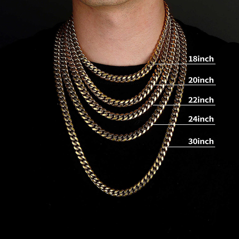 14mm Stainless Steel Miami Cuban Chain In Gold With Street Luxury Shine - Image 5