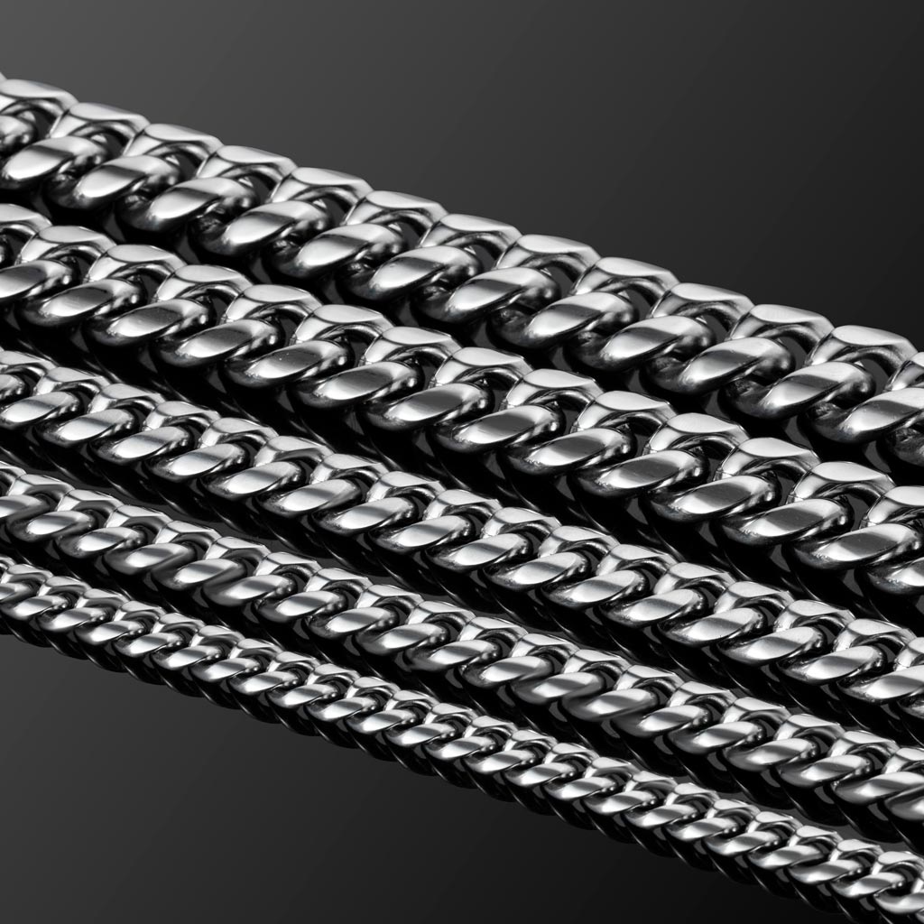 16mm 316l Stainless Steel Cuban Link Chain Silver With Street Luxury Shine - Image 5