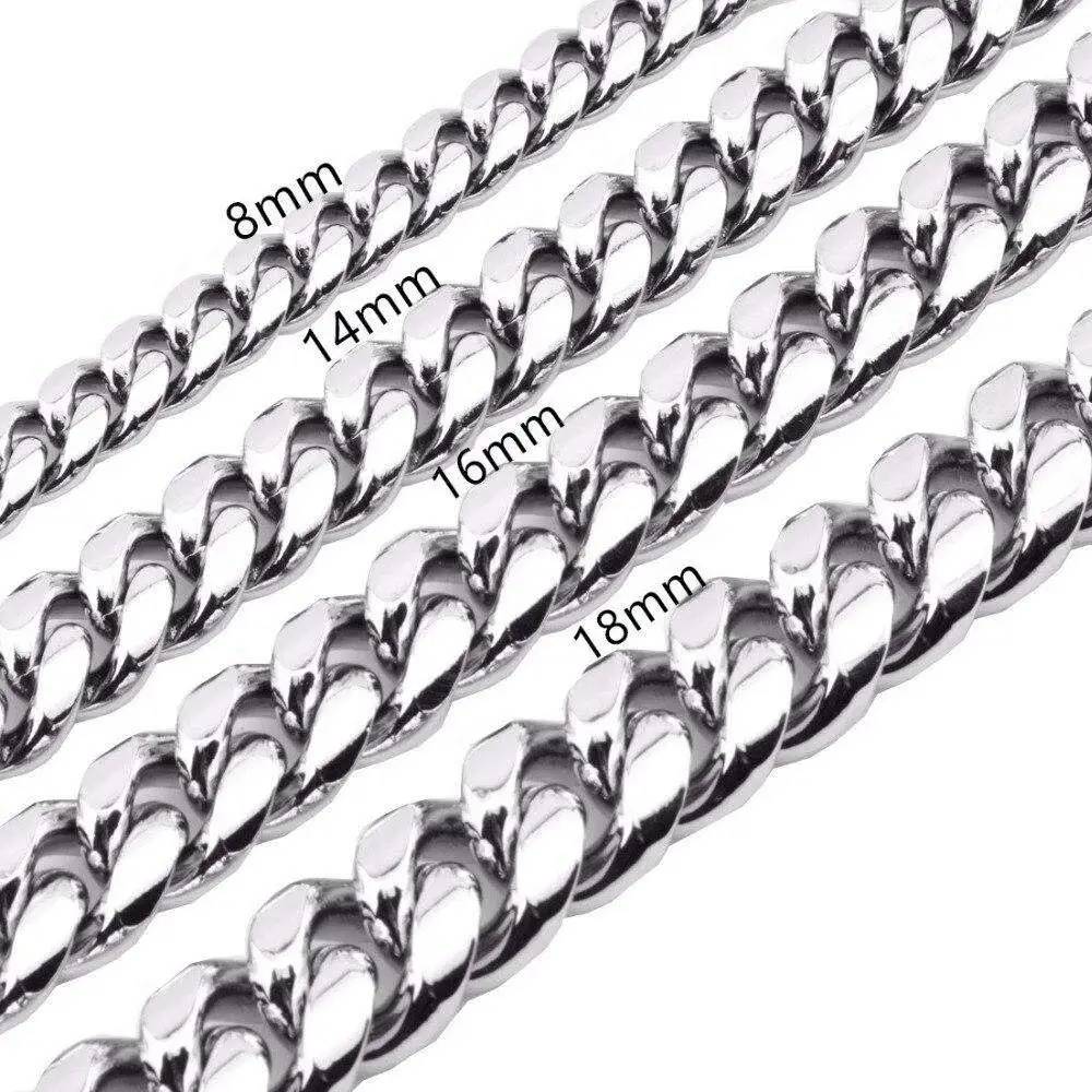 16mm 316l Stainless Steel Cuban Link Chain Silver With Street Luxury Shine - Image 6