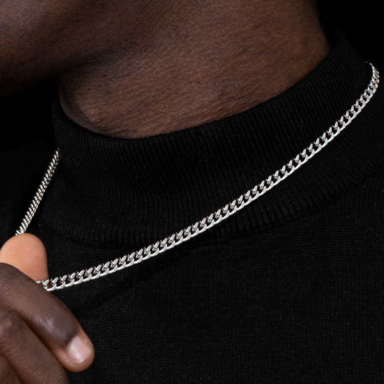 5mm Stainless Steel Cuban Link Chain Cuban Chain Shine With Street Luxury - Image 3