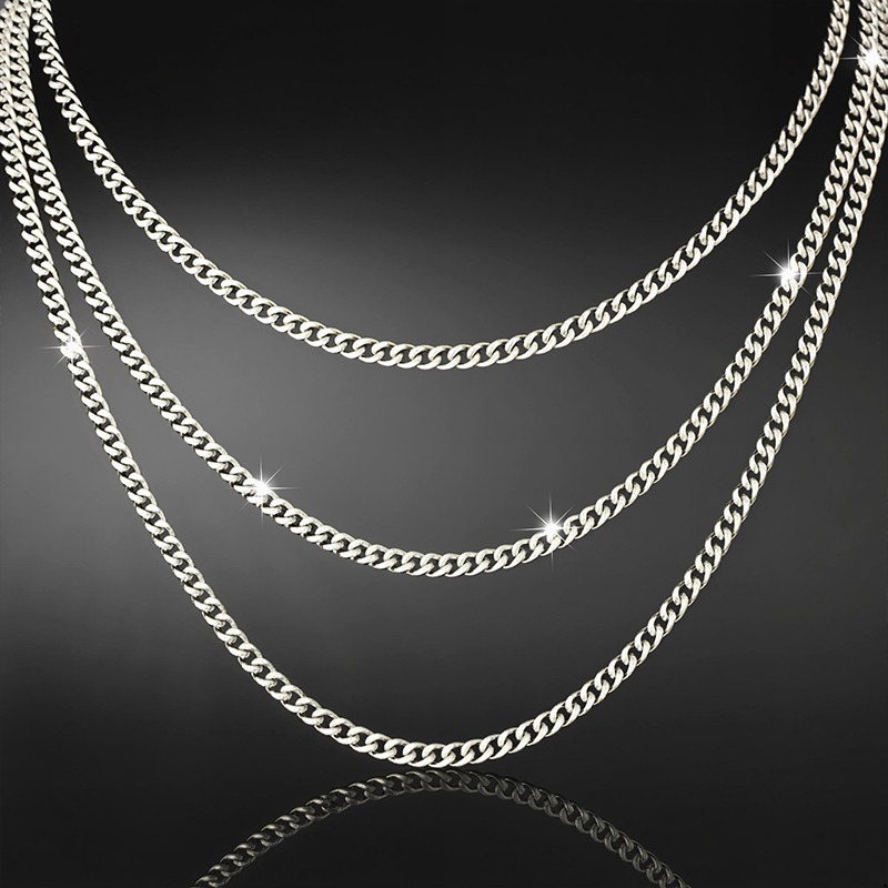 5mm Stainless Steel Cuban Link Chain Cuban Chain Shine With Street Luxury - Image 5
