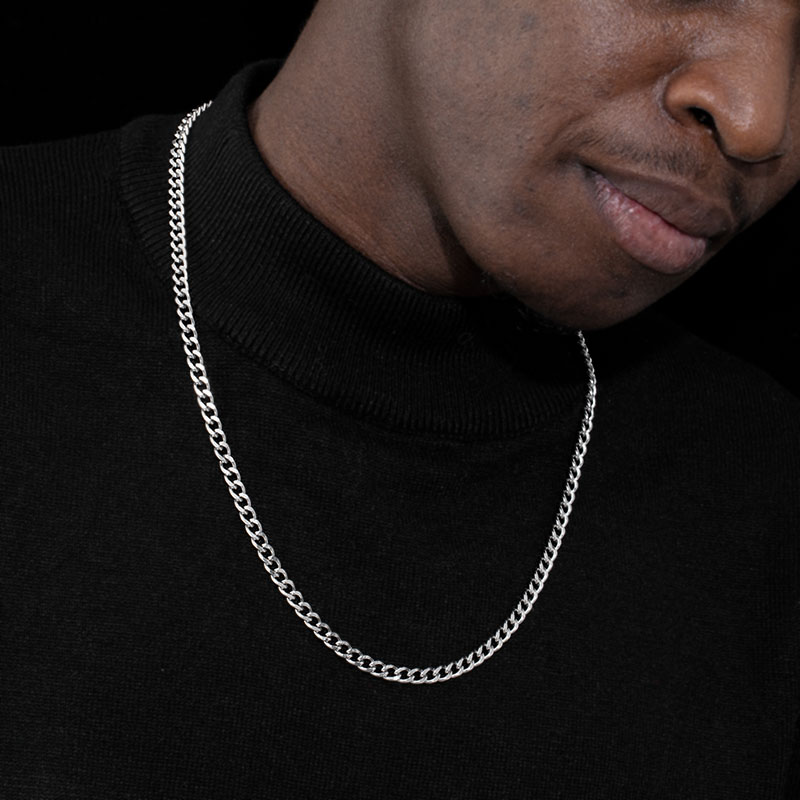 5mm Stainless Steel Cuban Link Chain Cuban Chain Shine With Street Luxury