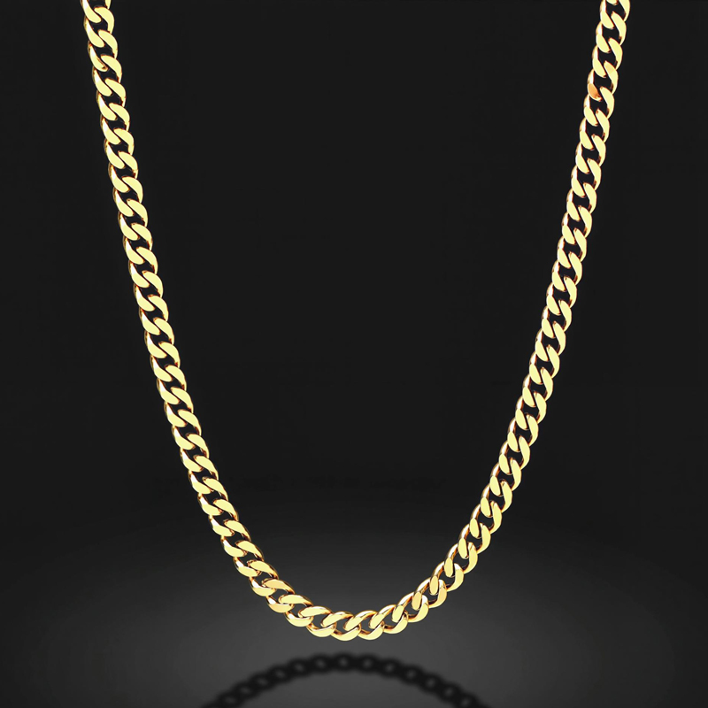 5mm Stainless Steel Cuban Chain In Gold With Street Luxury Shine - Image 5