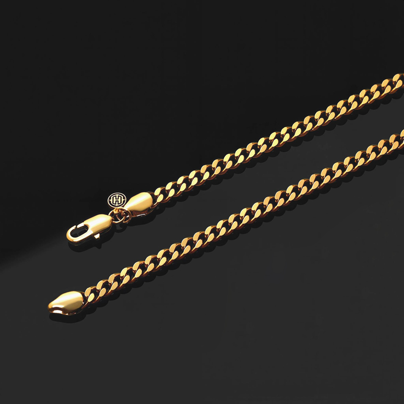 5mm Stainless Steel Cuban Chain In Gold With Street Luxury Shine - Image 6