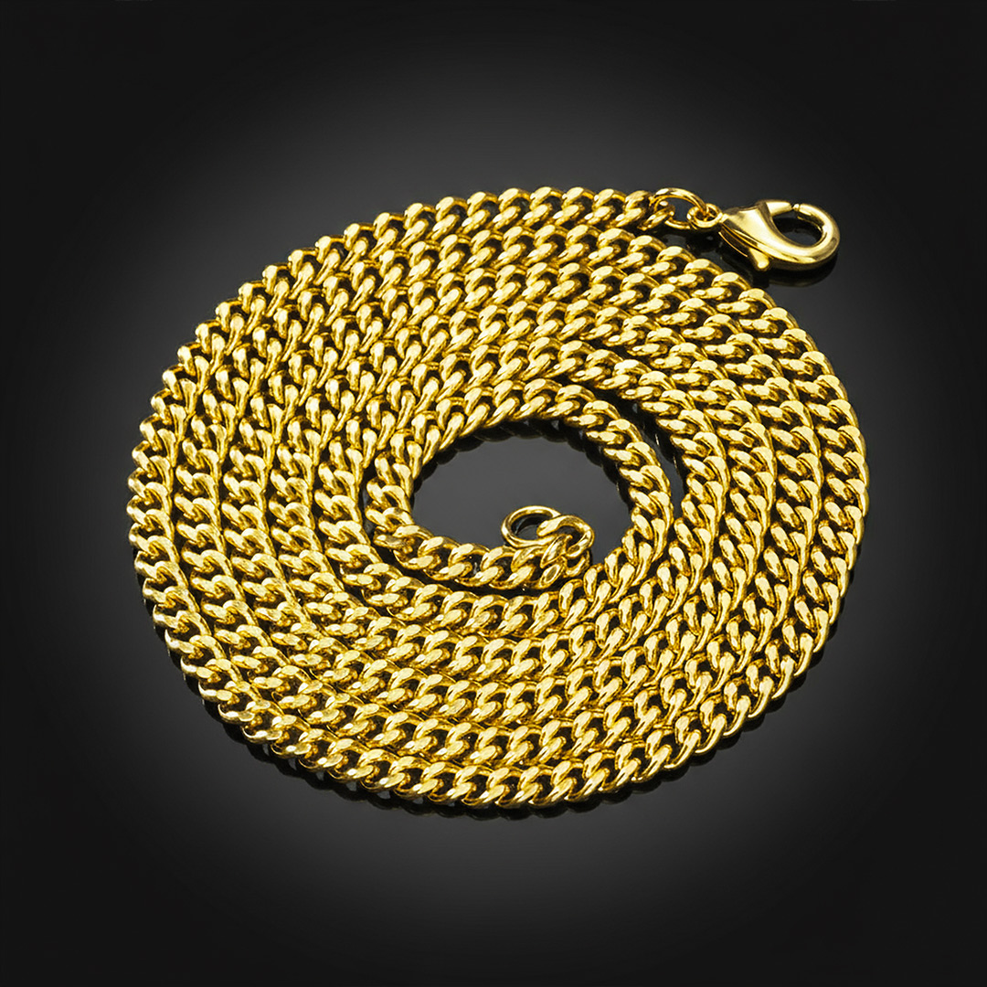 3mm Cuban Chain In Gold Cuban Chain With Bold Statement Appeal - Image 5