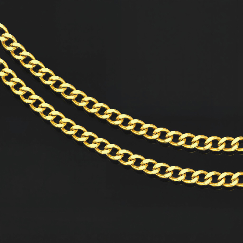 5mm Cuban Link Solid 925 Sterling Silver Chain In Gold Cuban Chain - Image 6