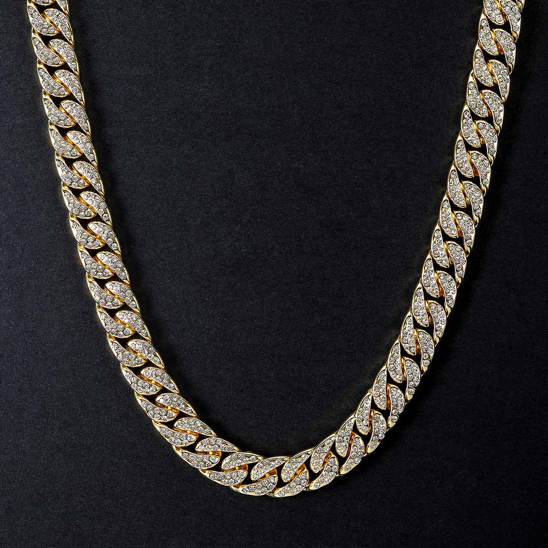 Iced Out 18k Gold 13mm Cuban Chain Made For Street Luxury Energy - Image 4