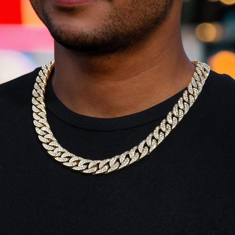 Iced Out 18k Gold 13mm Cuban Chain Made For Street Luxury Energy - Image 5
