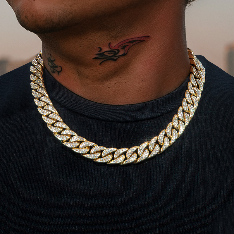 Iced Out 18k Gold 13mm Cuban Chain Made For Street Luxury Energy