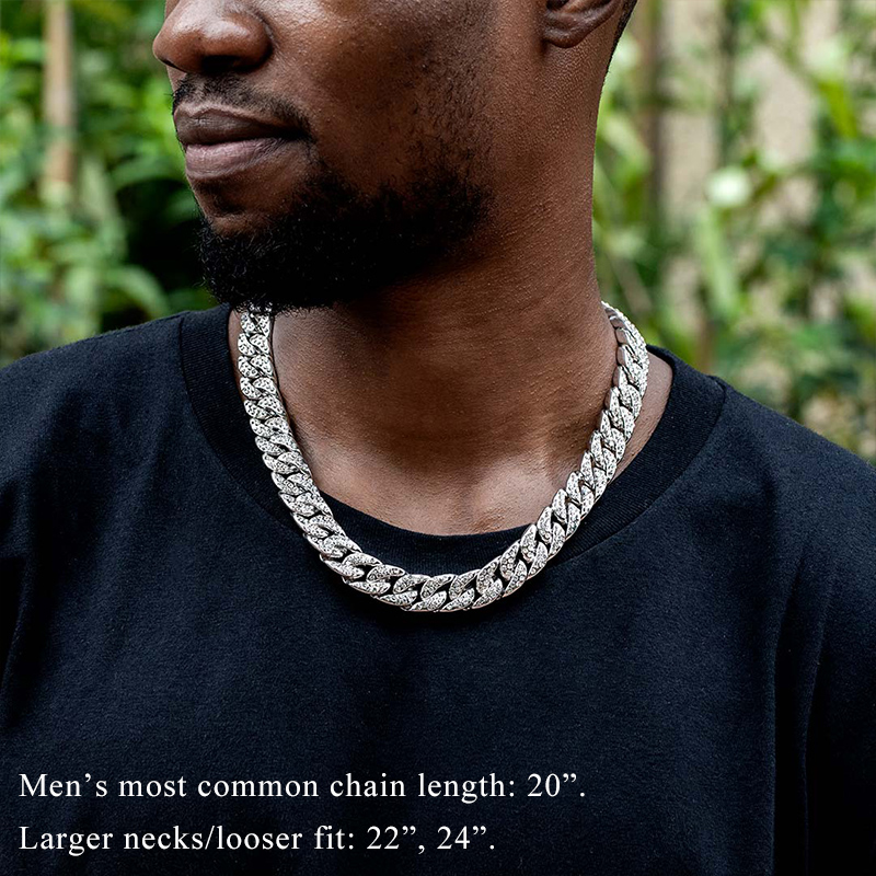 Iced Out 18k White Gold 13mm Cuban Chain With Street Luxury Shine - Image 3