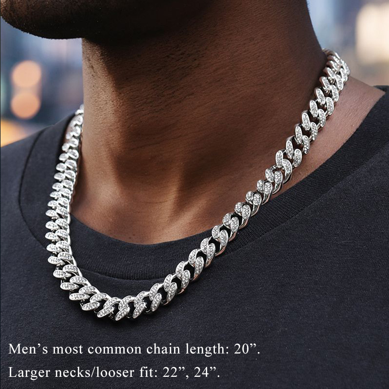 12mm Iced Out Miami Cuban Chain In White Gold With Street Luxury Shine - Image 3