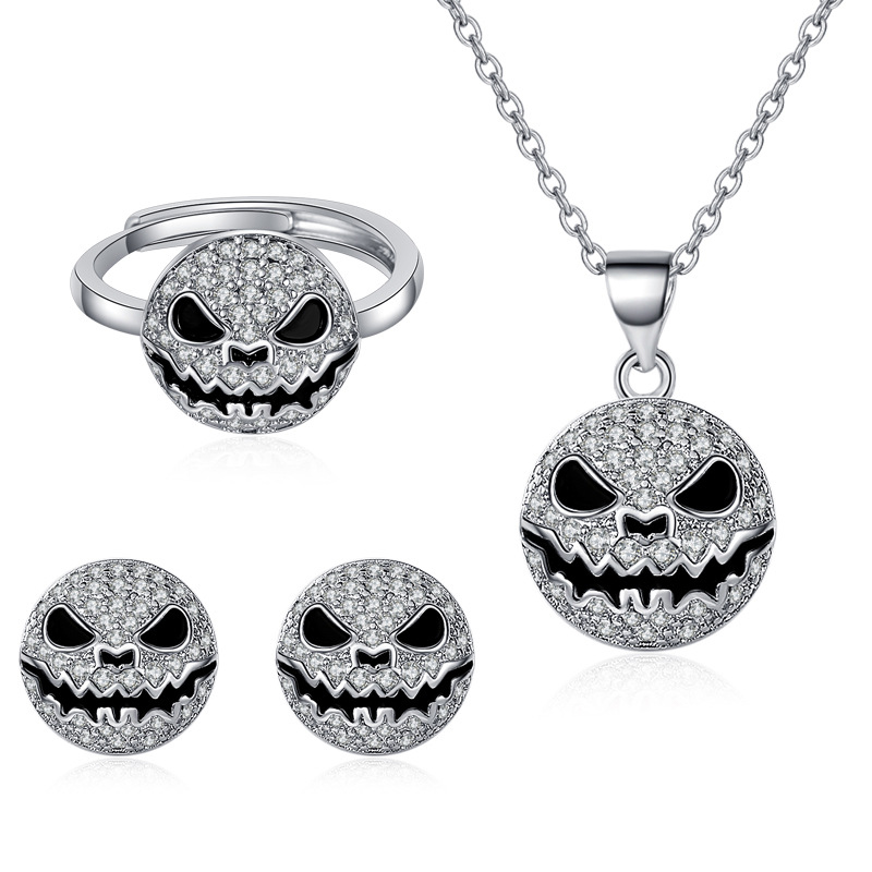 Paved Skull Nightmare Jewerly Set For Hip Hop Jewelry Style - Image 4