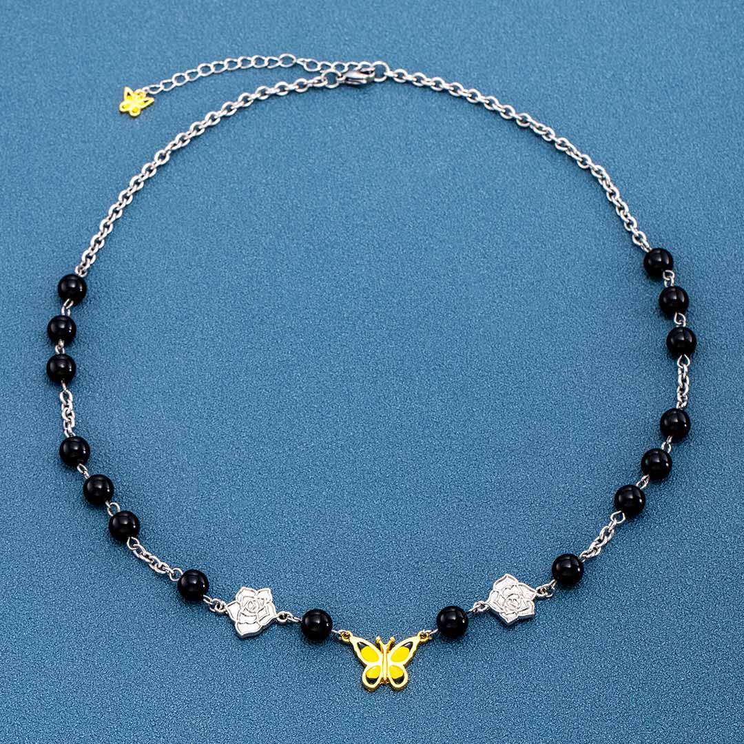 Black Pearl Butterfly Chain Bold Statement Style With Street Luxury