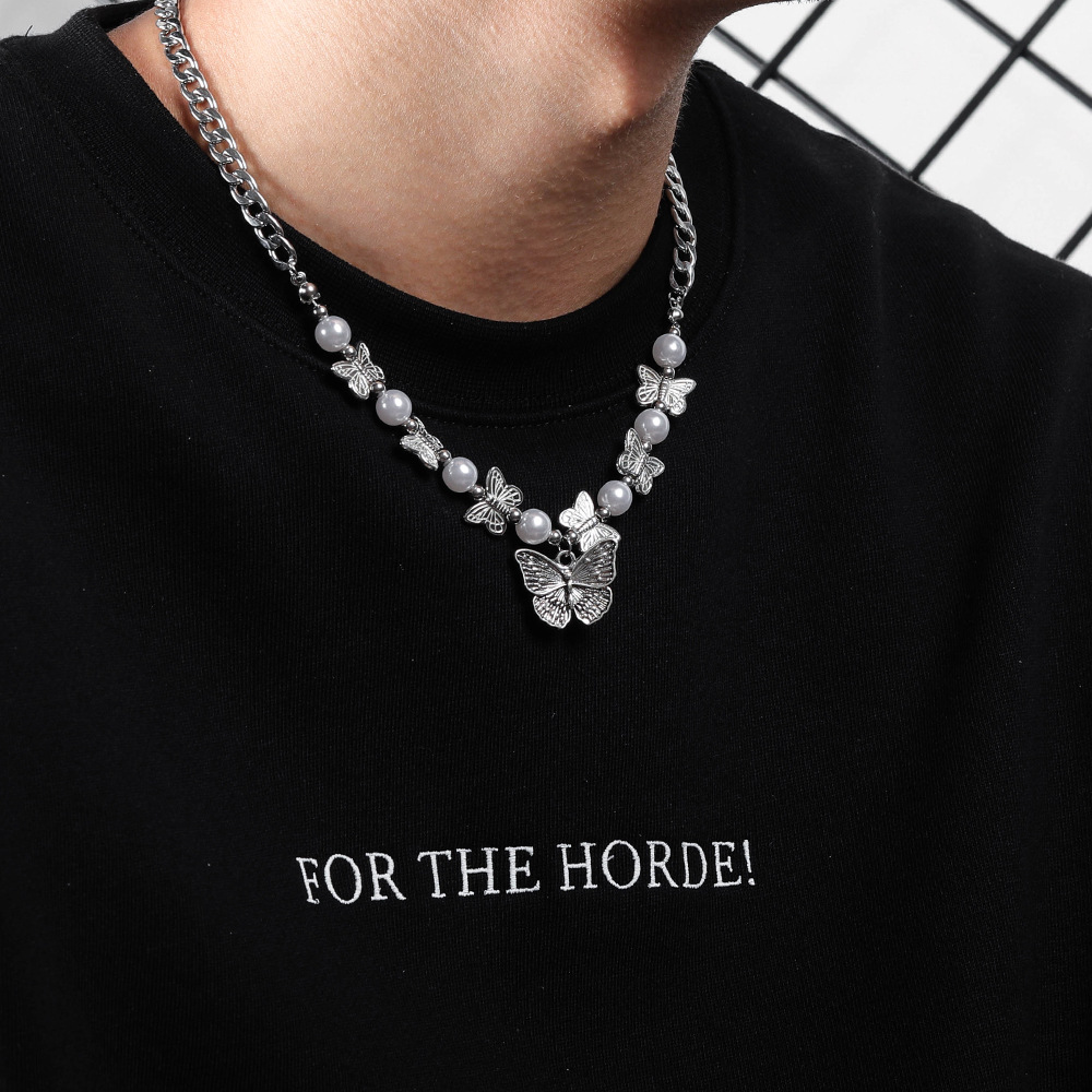 Butterfly Pearl Necklace Bold Statement Style With Street Luxury - Image 3