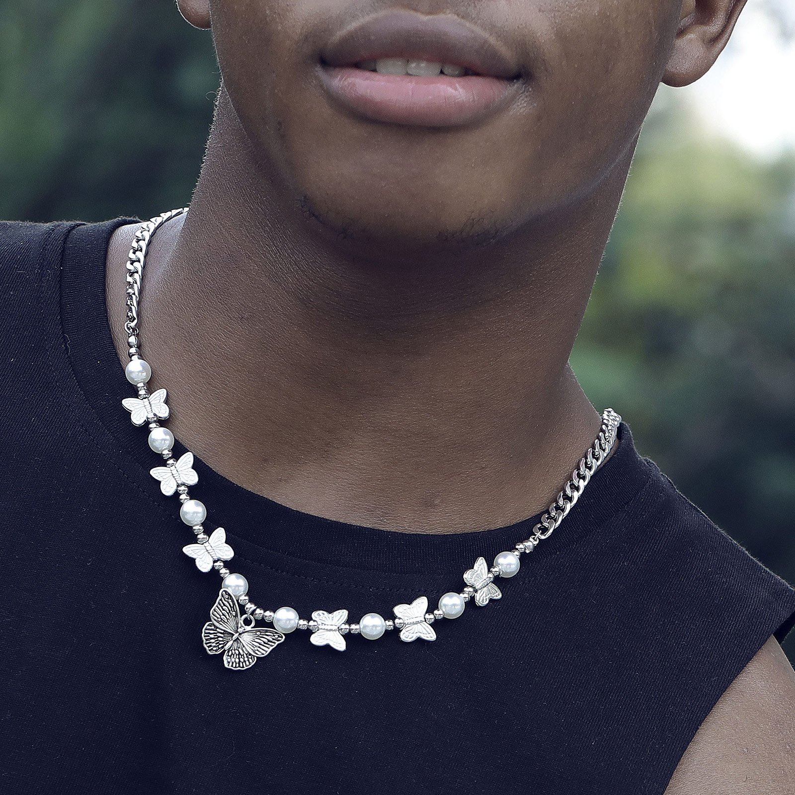 Butterfly Pearl Necklace Bold Statement Style With Street Luxury